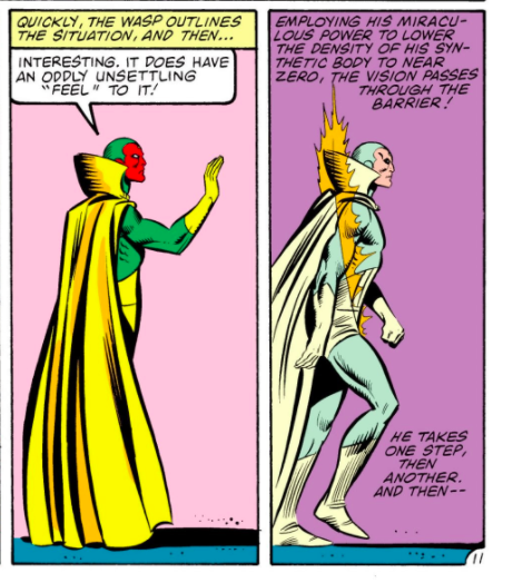 Comic showing the Vision phasing