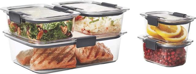 Rubbermaid 10pc Brilliance Leak Proof Food Storage Containers With