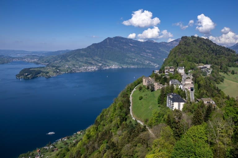 The Burgenstock resort overlooking Lake Lucerne will host the first Summit on Peace in Ukraine (Fabrice COFFRINI)