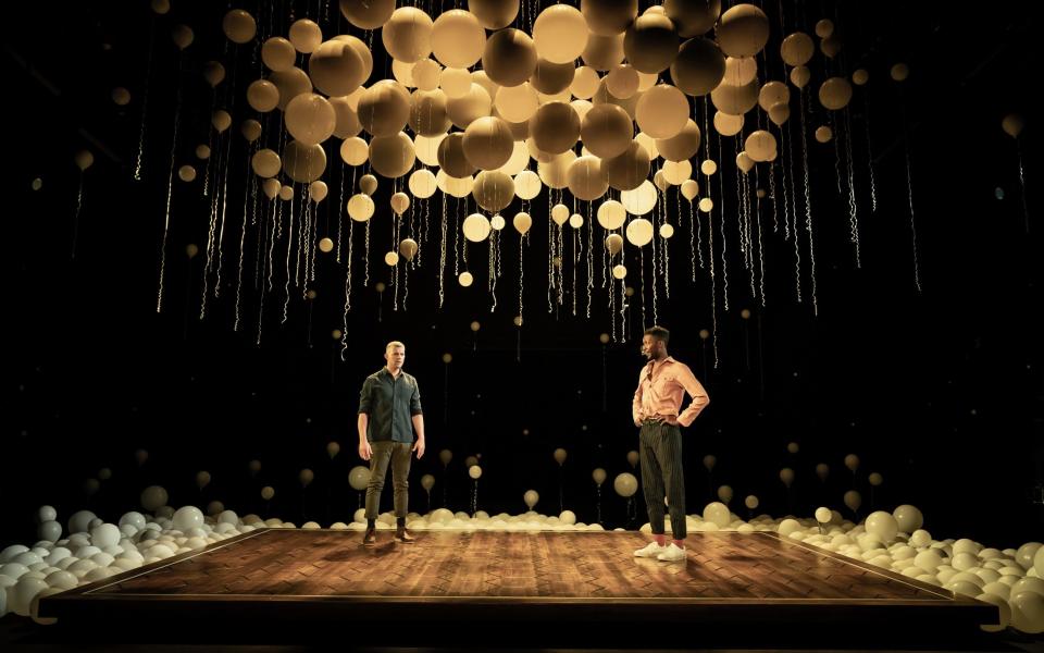 Russell Tovey and Omari Douglas in Constellations, at the Vaudeville - Marc Brenner