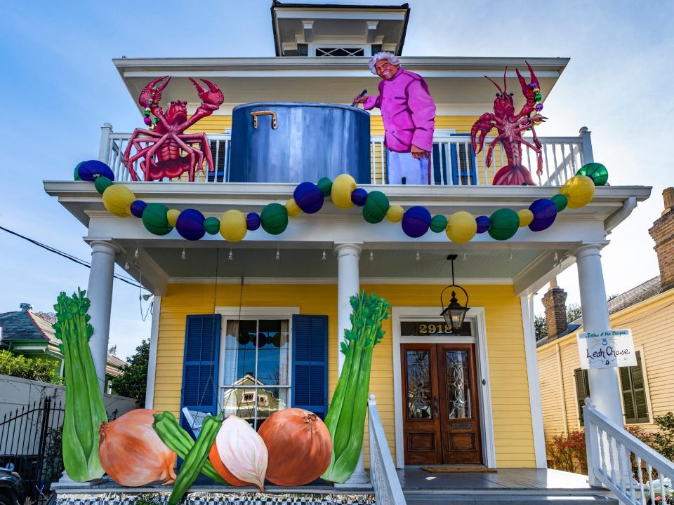 Chef Leah Chase New Orleans Mardi Gras House Float 2021