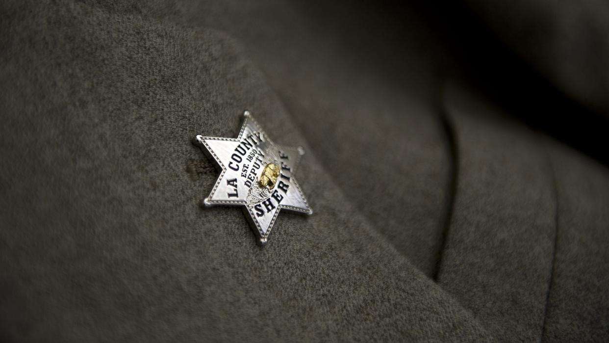 A badge for LA County sheriff's deputy