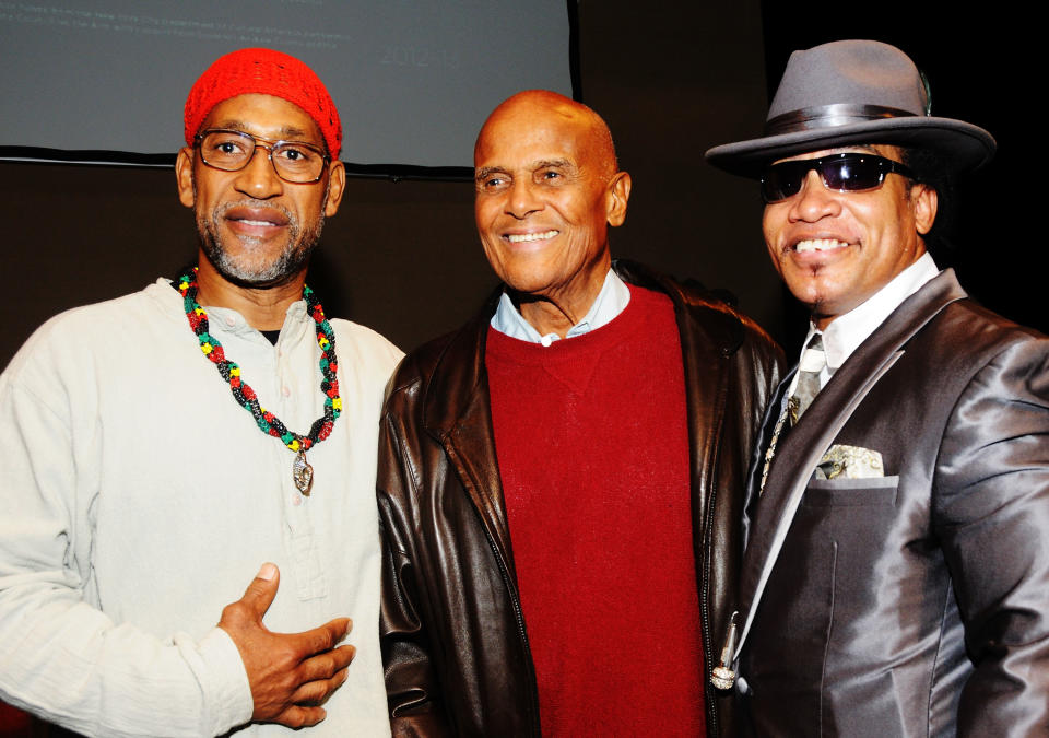 DJ Kool Herc, Harry Belafonte, and Melle Mel attend the &#39;Beat Street&#39; screening, panel, and  performance hosted by the Tribeca Film Institute at the Schomburg Center for Research in Black Culture on Oct. 20, 2012 in New York City.  (Photo: Desiree Navarro/Getty Images)