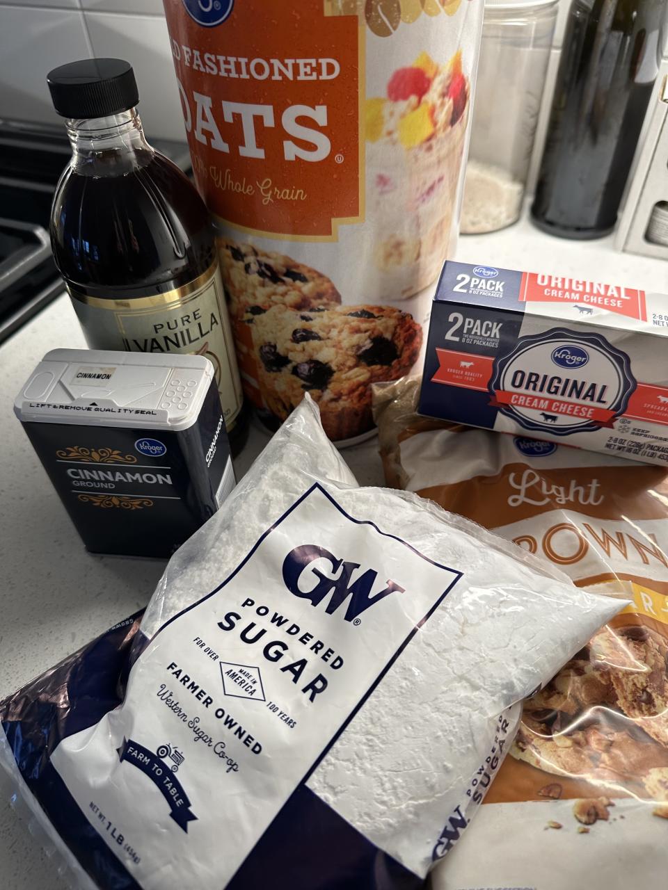 oatmeal ingredients on the counter