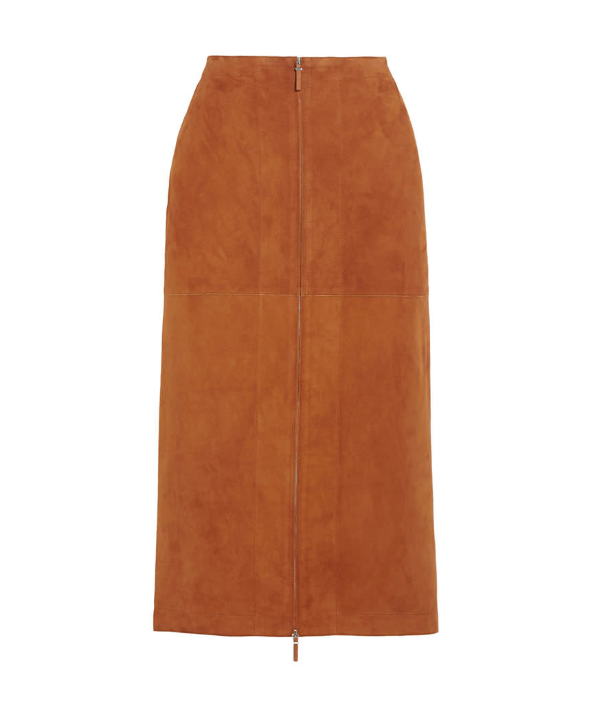 The Row Kima Suede Skirt