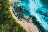 <p>The ultimate getaway is on the island Oahu, Hawaii. No passport necessary to get to this sought-after destination. Experience the nightlife of Waikiki with waterside cocktail bars and authentic hula shows. </p><p>Where to stay: <a href="https://www.turtlebayresort.com/" rel="nofollow noopener" target="_blank" data-ylk="slk:Turtle Bay Resort" class="link ">Turtle Bay Resort</a> isn’t just about the lush accommodations but exclusive excursions from a multi island helicopter tour to surf lessons and getting face-to-face with a shark!</p>