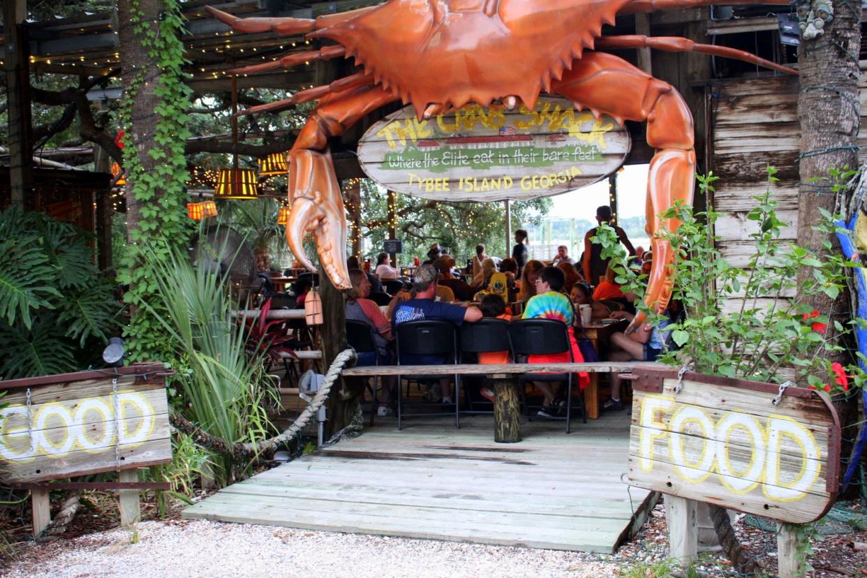 Blue crabs at the Crab Shack restaurant reach record sizes.