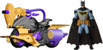 <p>The Batmobile isn’t Batman’s only mode of transport. Hop aboard the tricked-out Batcycle for those nights when Gotham City’s four-wheel traffic is particularly bad. (Photo: Mattel/Warner Bros.) </p>