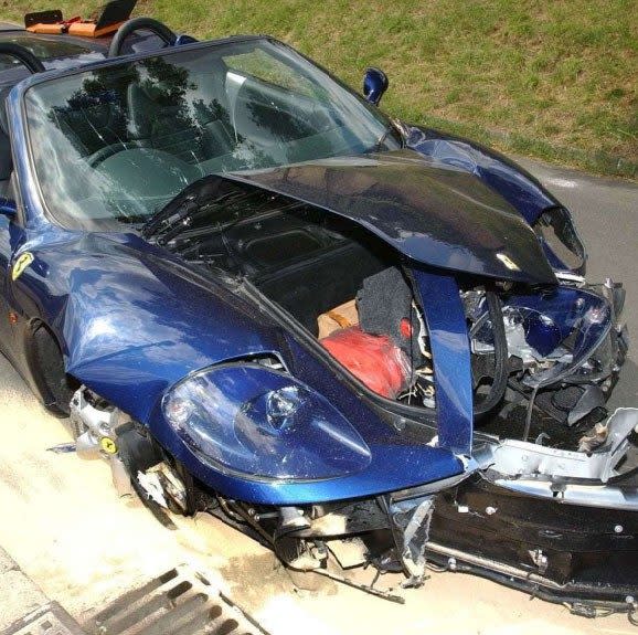 Mr Wright's car after the 2004 crash