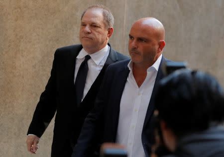 Film producer Harvey Weinstein arrives at Manhattan Criminal Court in New York City, U.S., July 9, 2018. REUTERS/Lucas Jackson