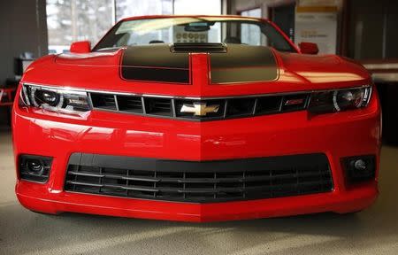 A 2014 Chevrolet Camaro is pictured in Thurmont, Maryland February 6, 2014. REUTERS/Gary Cameron