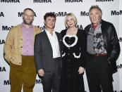 Seth Rogen, izquierda, Gabriel LaBelle, Michelle Williams y Judd Hirsch en una función especial de "The Fabelmans" en el Museo de Arte Moderno el 10 de noviembre de 2022, en Nueva York. (Foto Evan Agostini/Invision/AP)