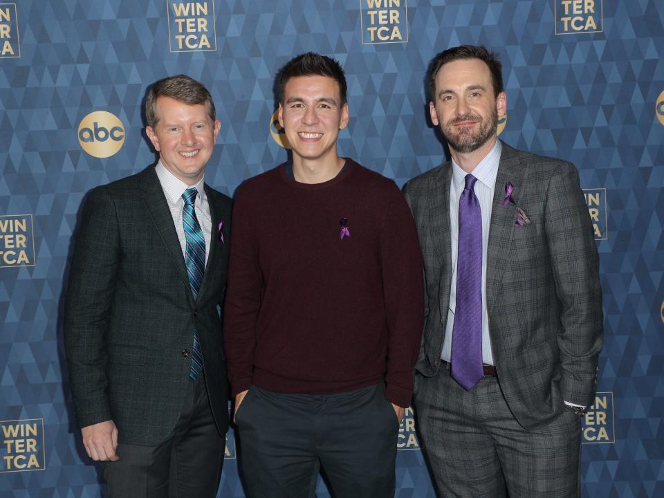 Ken Jennings, James Holzhauer, and Brad Rutter of "Jeopardy!"