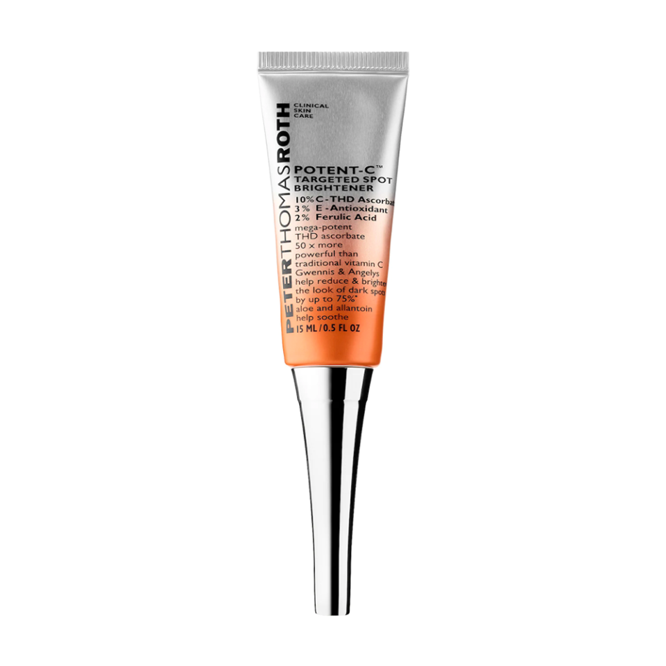 <p><strong>Peter Thomas Roth</strong></p><p>sephora.com</p><p><a href="https://go.redirectingat.com?id=74968X1596630&url=https%3A%2F%2Fwww.sephora.com%2Fproduct%2Fpotent-c-tm-targeted-spot-brightener-P433457&sref=https%3A%2F%2Fwww.harpersbazaar.com%2Ffashion%2Ftrends%2Fg40525138%2Fnice-saves-july-6-2022%2F" rel="nofollow noopener" target="_blank" data-ylk="slk:Shop Now;elm:context_link;itc:0;sec:content-canvas" class="link ">Shop Now</a></p><p><del>$62</del> <strong>$58 (5% OFF)</strong></p><p>We found a rare deal on Peter Thomas Roth's <a href="https://www.harpersbazaar.com/beauty/skin-care/g27482223/vitamin-c-serums/" rel="nofollow noopener" target="_blank" data-ylk="slk:vitamin C;elm:context_link;itc:0;sec:content-canvas" class="link ">vitamin C</a> <a href="https://www.harpersbazaar.com/beauty/skin-care/g3773/best-dark-spot-correctors/" rel="nofollow noopener" target="_blank" data-ylk="slk:dark spot treatment;elm:context_link;itc:0;sec:content-canvas" class="link ">dark spot treatment</a>, which features a 10 percent THD ascorbate that's 50 times more powerful than traditional vitamin C. </p>