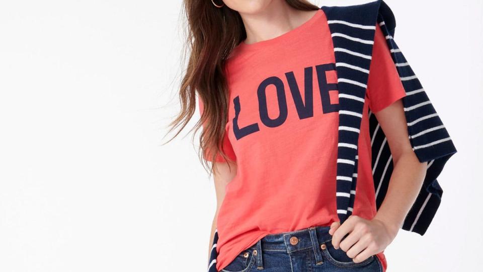 T-shirts, dresses, accessories and more are on sale at J.Crew for Independence Day.