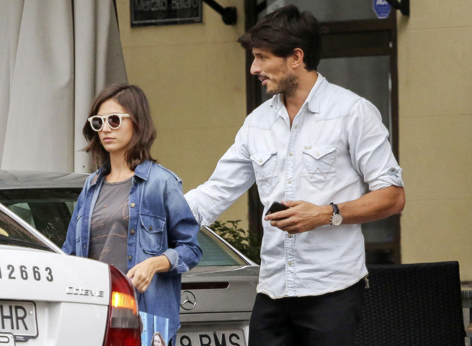 Andres Velencoso and Ursula Corbero are seen on September 15, 2015 in Madrid, Spain.