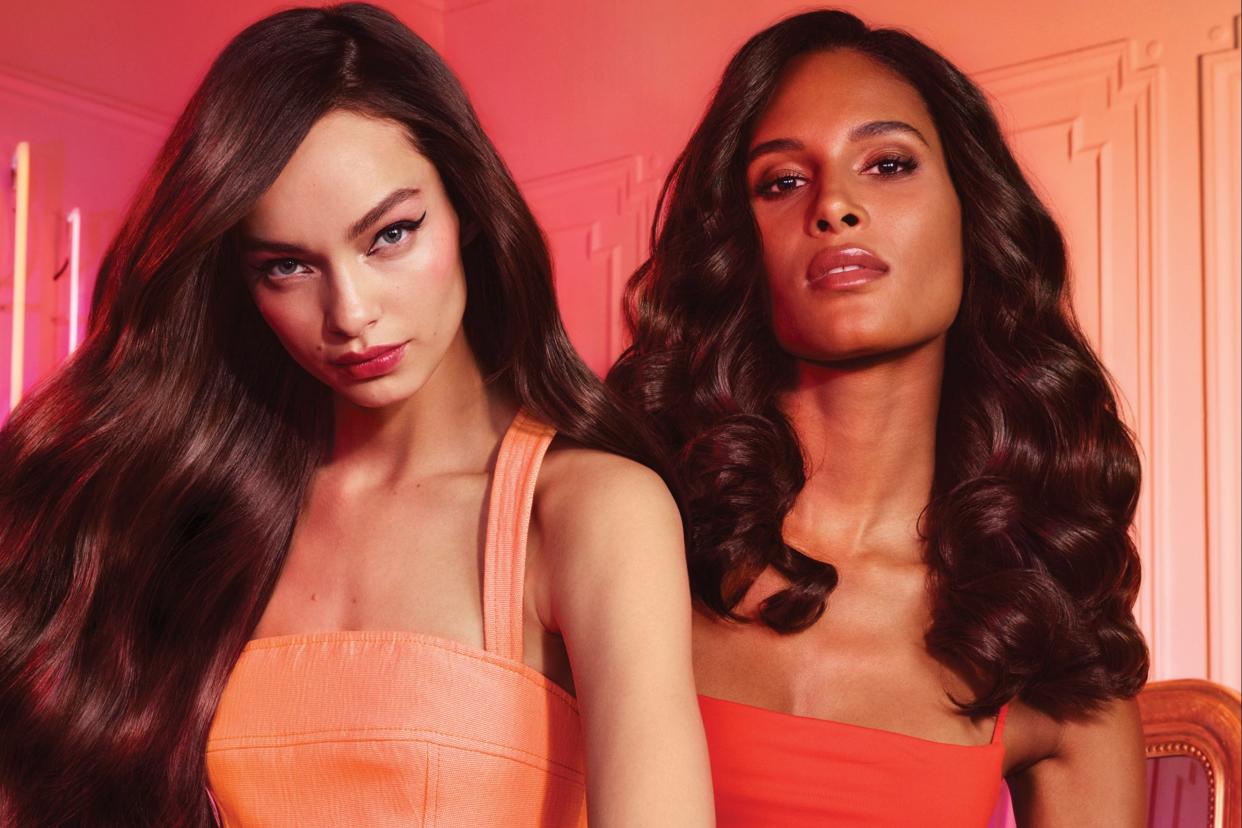 <p>Cindy Bruna and Luma Grothe for L’Oreal Paris Dream Lengths 8 second Wonder Water, a bottle is sold every minute in the US</p> (Shot by L’Oreal Paris )