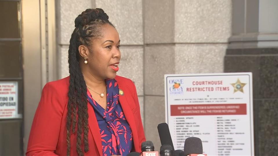 Monique Worrell held a news conference to discuss her suspension as Orange-Osceola state attorney.