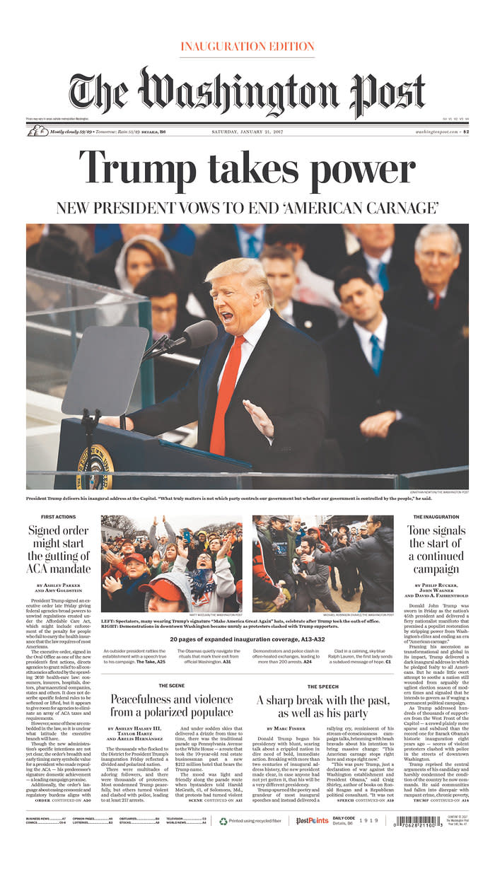 <p>Washington Post, Washington, D.C. (newseum.org) </p>