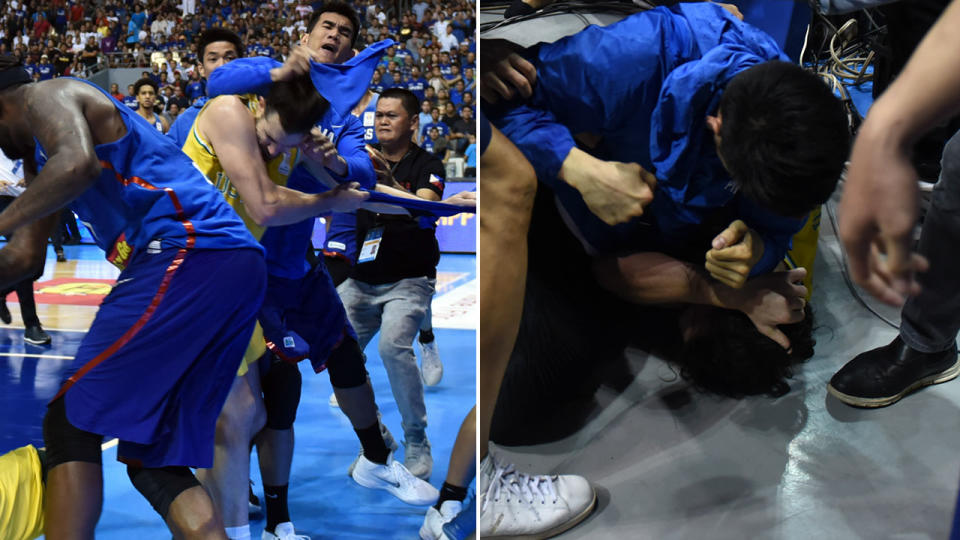 Goulding was attacked and then pummelled on the ground. Image: Getty