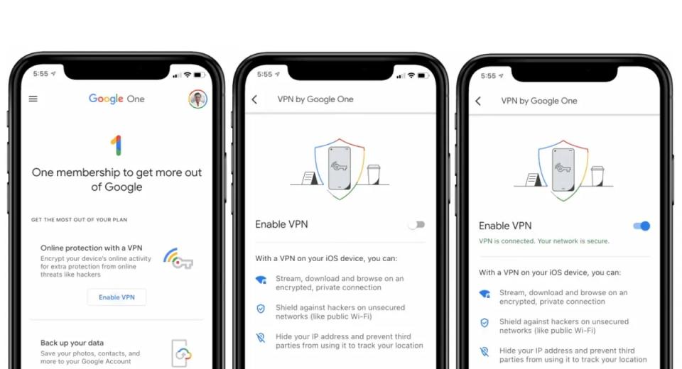 Google將在今年稍晚時候終止Google One訂閱方案額外提供的VPN服務