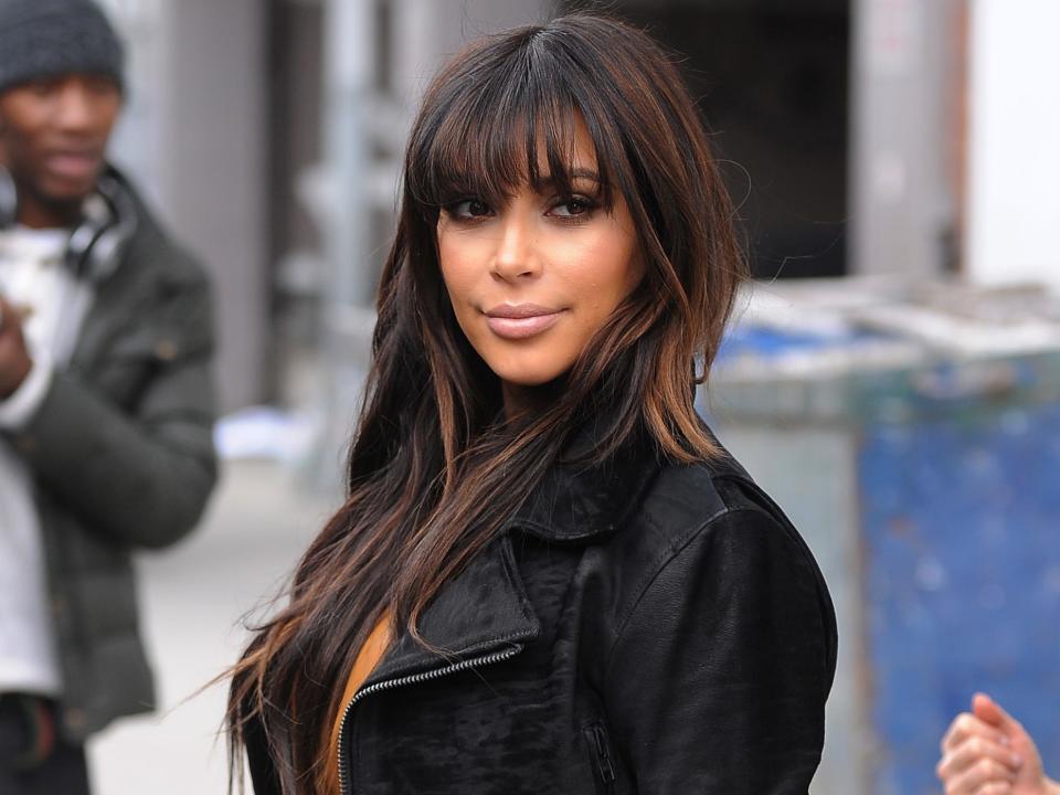 kim kardashian bangs