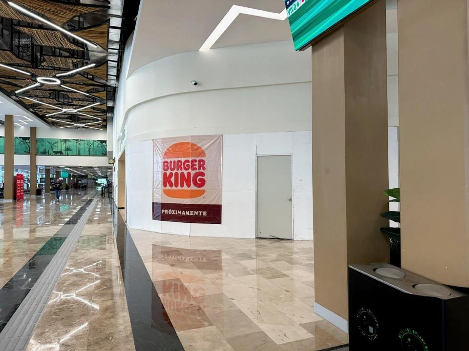 Closed Burger King at Tulum airport