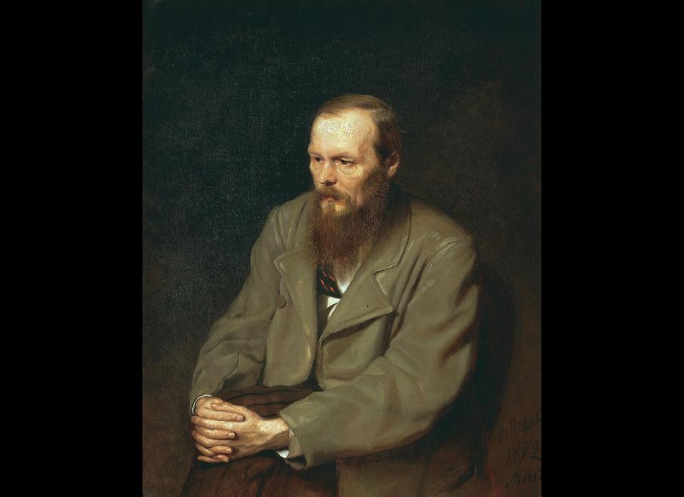 "The Gambler" was a somewhat autobiographical account of Dostoevsky's addiction to roulette, which is why we wonder if the Russian writer was describing himself when he wrote about the General <a href="http://magister.msk.ru/library/dostoevs/dostf13e.htm" target="_hplink">in his short story.</a> "Still of imposing appearance and presence, as well as of fair height, he had a dyed moustache and whiskers ... and a handsome, though a somewhat wrinkled, face." Sound a little like the literary giant?