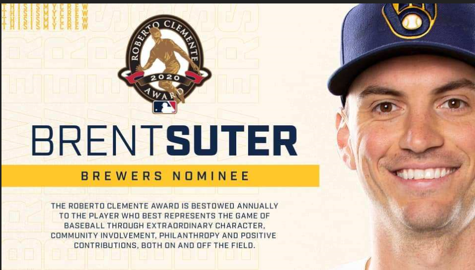 Former Moeller player Brent Suter has been nominated for the Roberto Clemente Award.