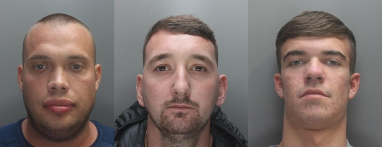 Shawn O’Malley and David Scurfield, both 32, and Billy McColl, 20, were jailed at Liverpool Crown Court .(Merseyside Police)