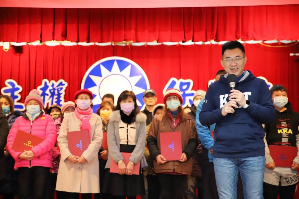 國民黨主席江啟臣今（9）天下午前往桃園復興區黨部參加黨員回娘家以及青年世代入黨宣誓活動。   圖：國民黨提供