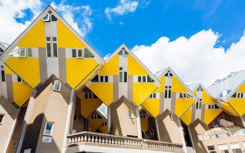 Yellow cubic houses in Rotterdam - Credit: Getty