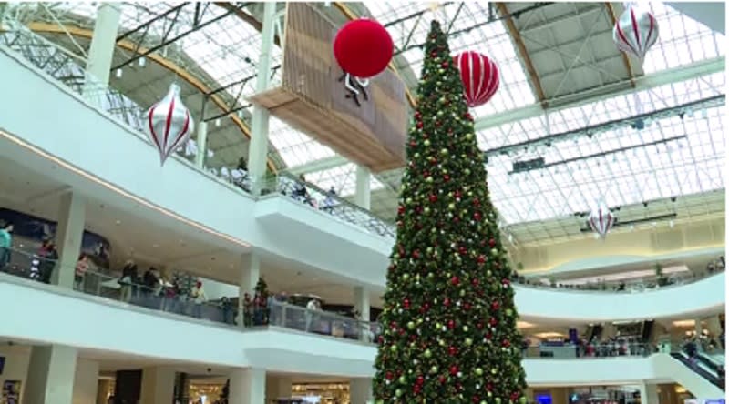 The Christmas Tree at the skating rink inside the Lloyd Center in Portland, November 18, 2023 (KOIN)