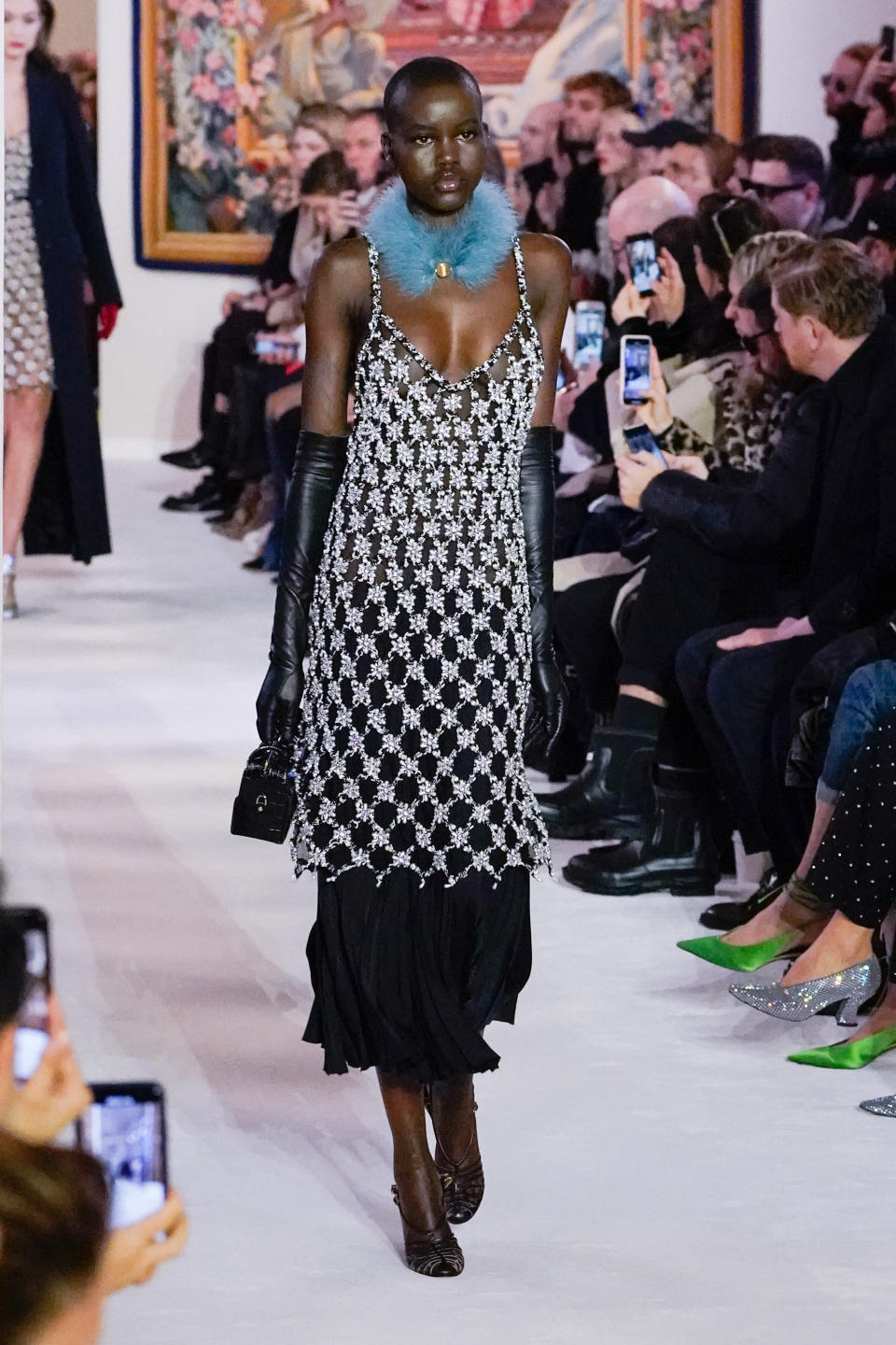 Adut Akech walks the runway at the Lanvin fall/winter 2020/2021 show during Paris Fashion Week on Feb. 26.