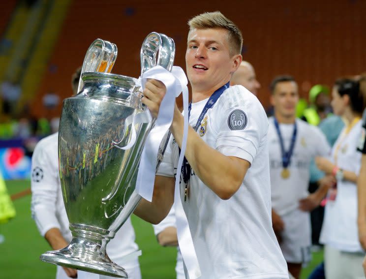 Titelverteidiger der Champions League ist Real Madrid mit Toni Kroos (Foto: AP)