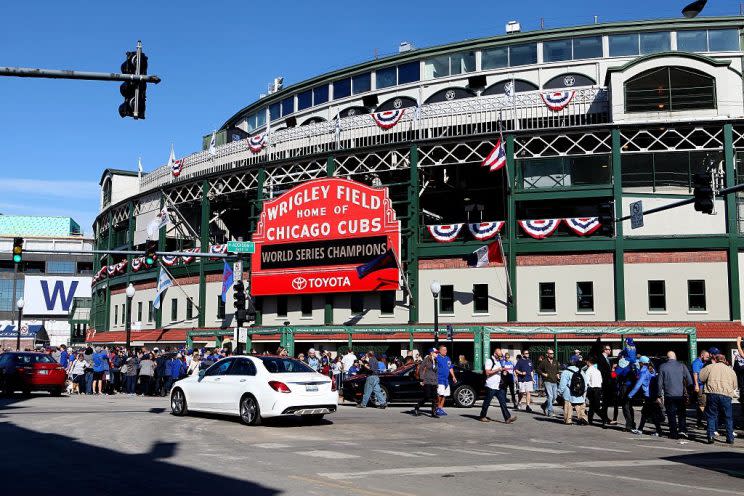 A Cubs fan died at Wrigley Field on Tuesday night. (Getty)