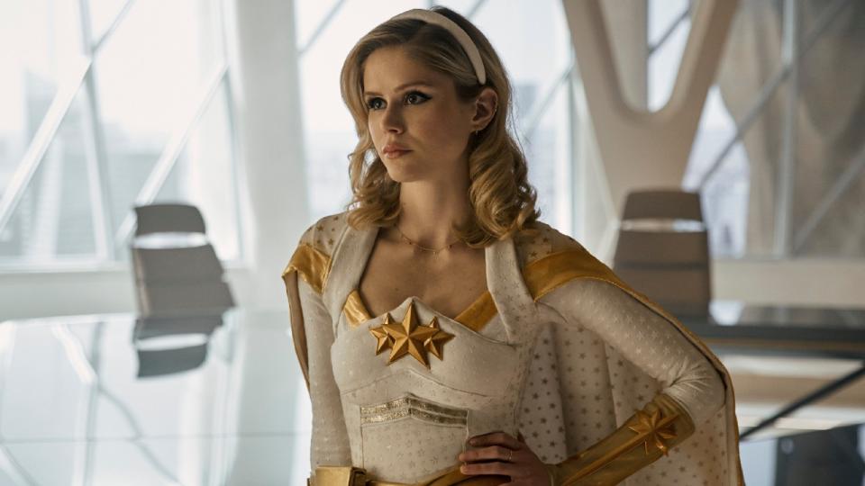 Erin Moriarty as Starlight in a press image of The Boys Season 3.