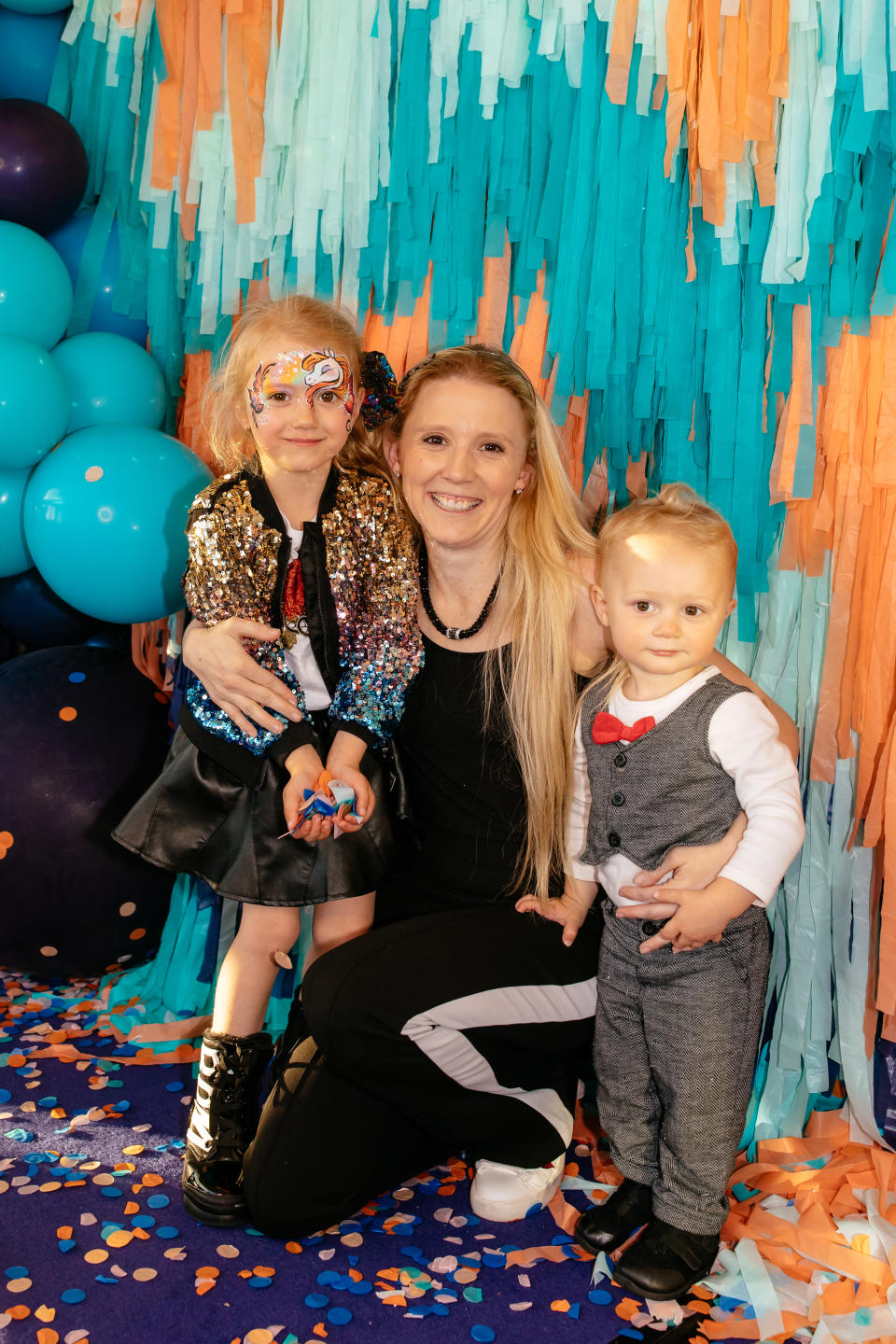 Nikki Webster at The Iconic Kids First Birthday event with her two gorgeous kids, Skylah, five, and almost-two-year-old Malachi McMah who she shares with husband Matthew.