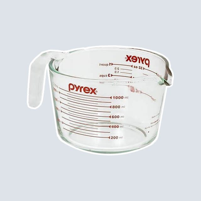 <a href="https://www.amazon.com/Pyrex-Prepware-1-Quart-Measuring-Measurements/dp/B0000CFMZP/?tag=tohmke-20" rel="nofollow noopener" target="_blank" data-ylk="slk:Pyrex Measuring Cup;elm:context_link;itc:0;sec:content-canvas" class="link rapid-noclick-resp">Pyrex Measuring Cup</a>