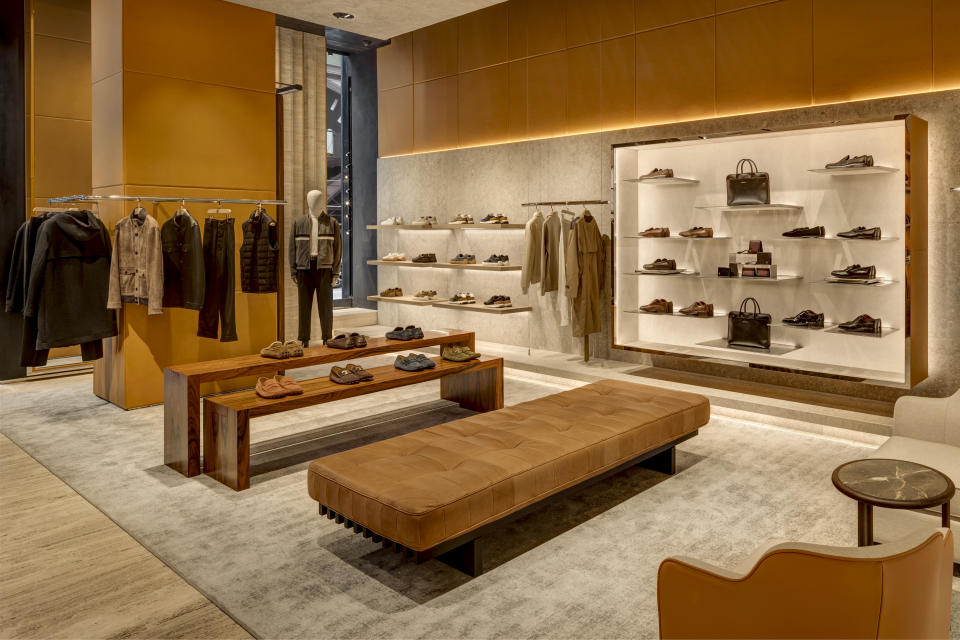 The men's area at Tod's.