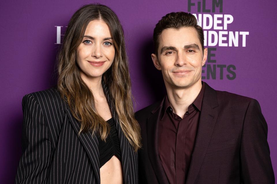 Alison Brie (L) and writer / director Dave Franco attend the Film Independent "Somebody I Used to Know" Special Screening and Q&A at Harmony Gold on February 03, 2023 in Los Angeles, California.