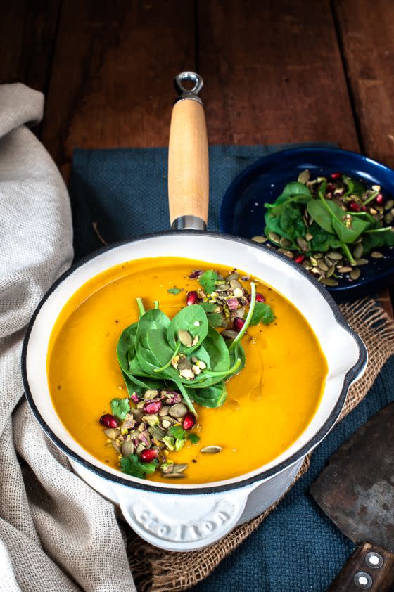 Pumpkin, Caramelised Onion, Fennel and Apple Soup