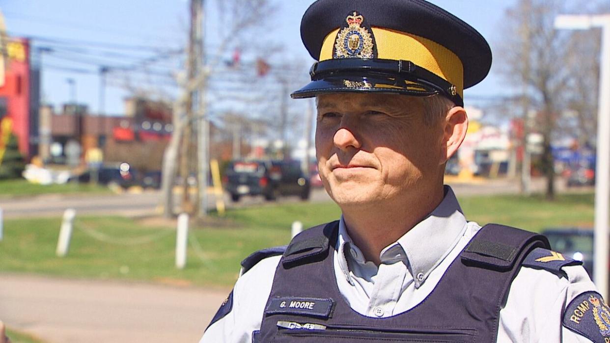 RCMP Cpl. Gavin Moore says police want Islanders to feel comfortable reporting crimes in their community at any time. (CBC - image credit)