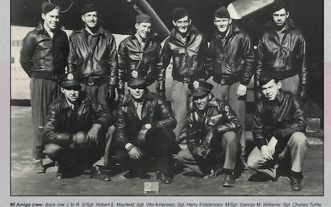 The plane was supposed to be dropping a 4,000 lb bomb on a Luftwaffe air station in Aalborg, Denmark, but it was ambushed by German fighters over the North Sea and was heavily damaged - Credit: American Air Museum in Britain