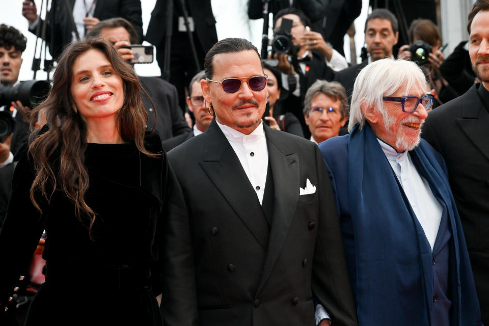 Maïwenn, Johnny Depp and Pierre Richard