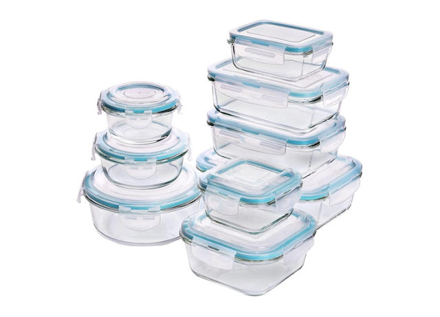 Utopia Kitchen 18 Pieces Plastic Food Containers Set (9 Containers and