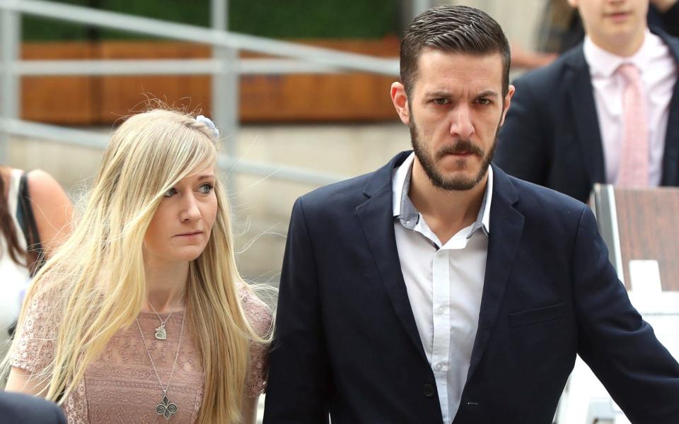Charlie Gard's parents, Connie Yates and Chris Gard, arrive at the Royal Courts of Justice on Thursday morning - Credit: Jonathan Brady/PA