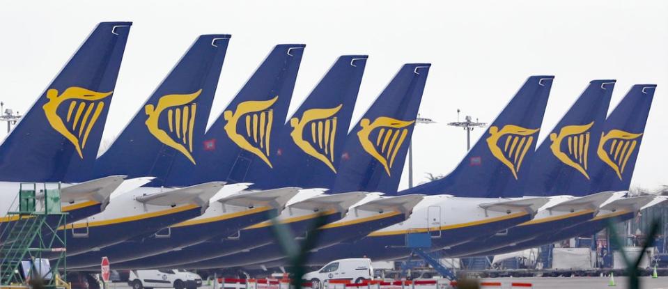 Ryanair has seen passenger numbers improve as restrictions eased    (PA Wire)