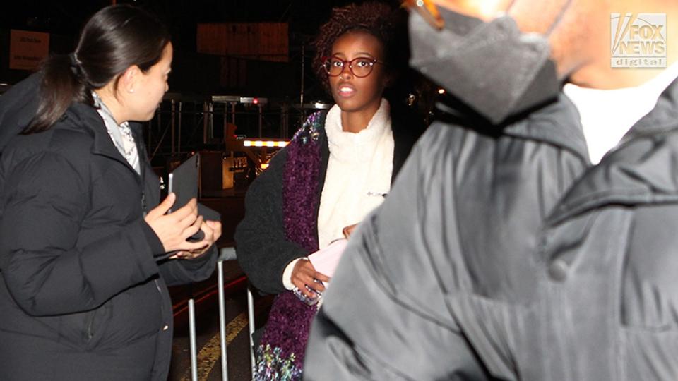 Isra Hirsi departs 1 Police Plaza in Lower Manhattan