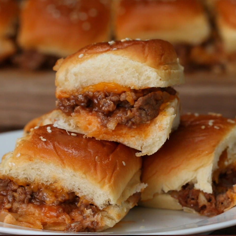 Plate of sloppy joe sliders